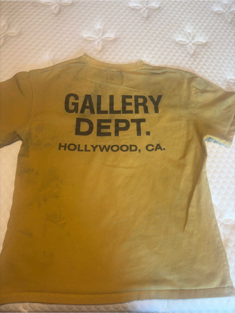 Gallery Dept Kids Yellow Logo Tee with Black Print